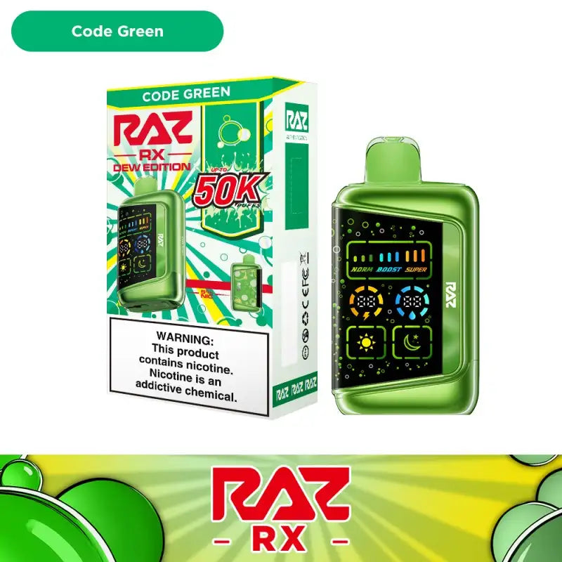 RAZ RX 50K Code Green | RAZ VAPES WEBSITE